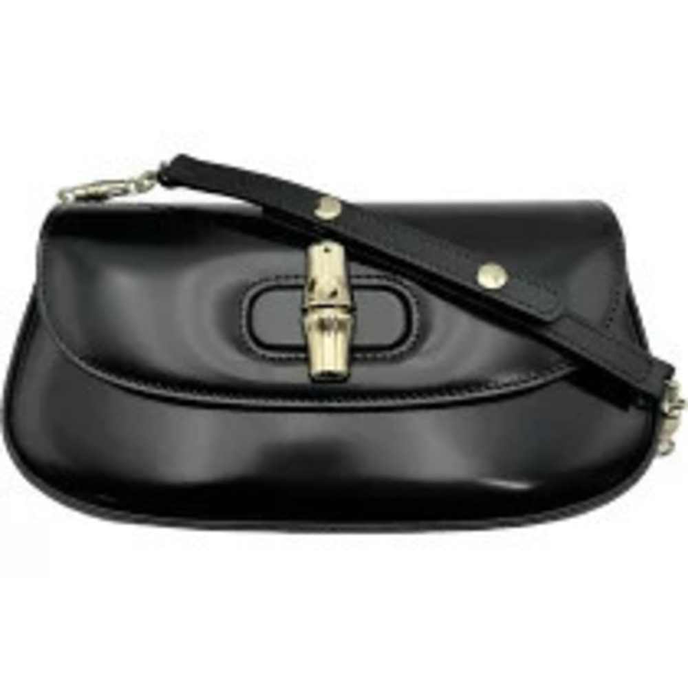 Gucci Bamboo Night Bag Black Leather Shoulder